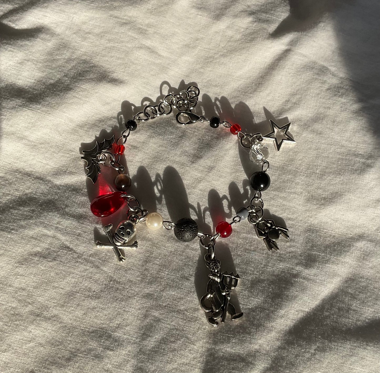 Red Halloween Charm Bracelet