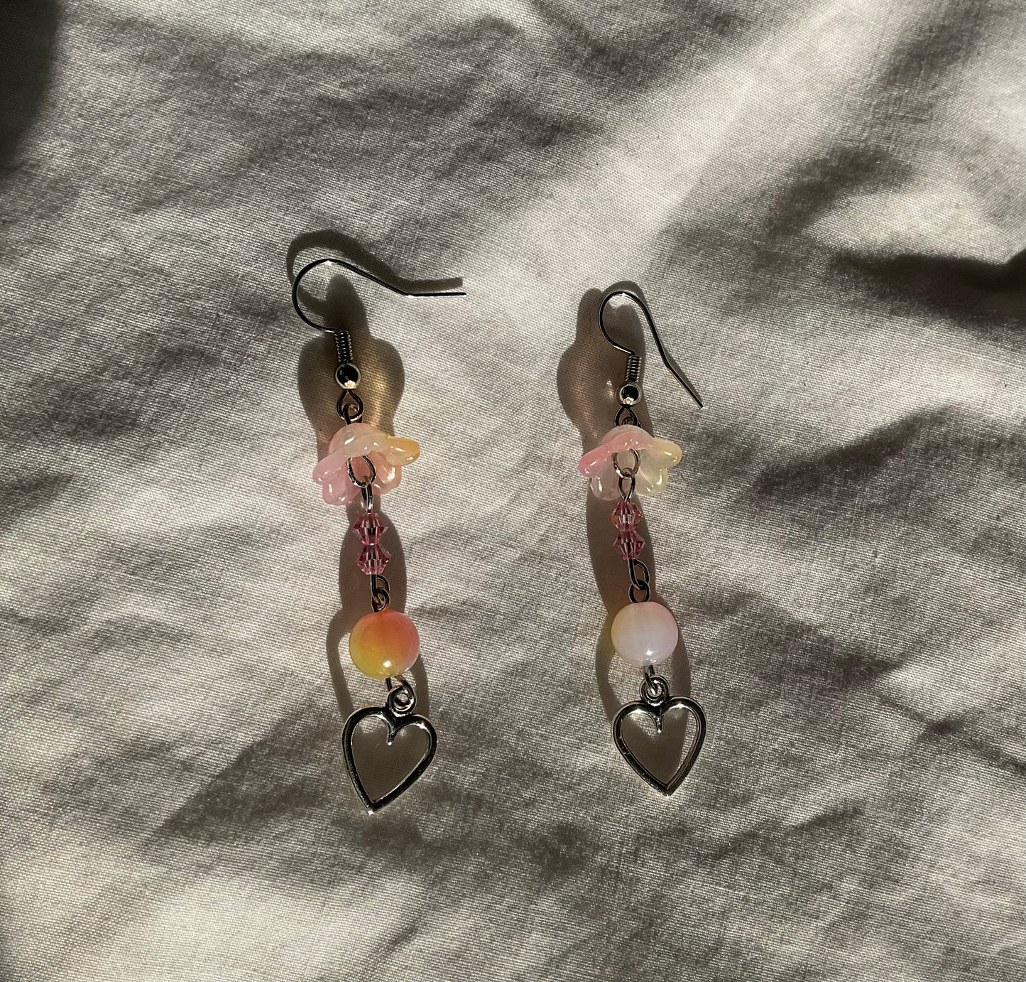 Peachy Flower Earrings