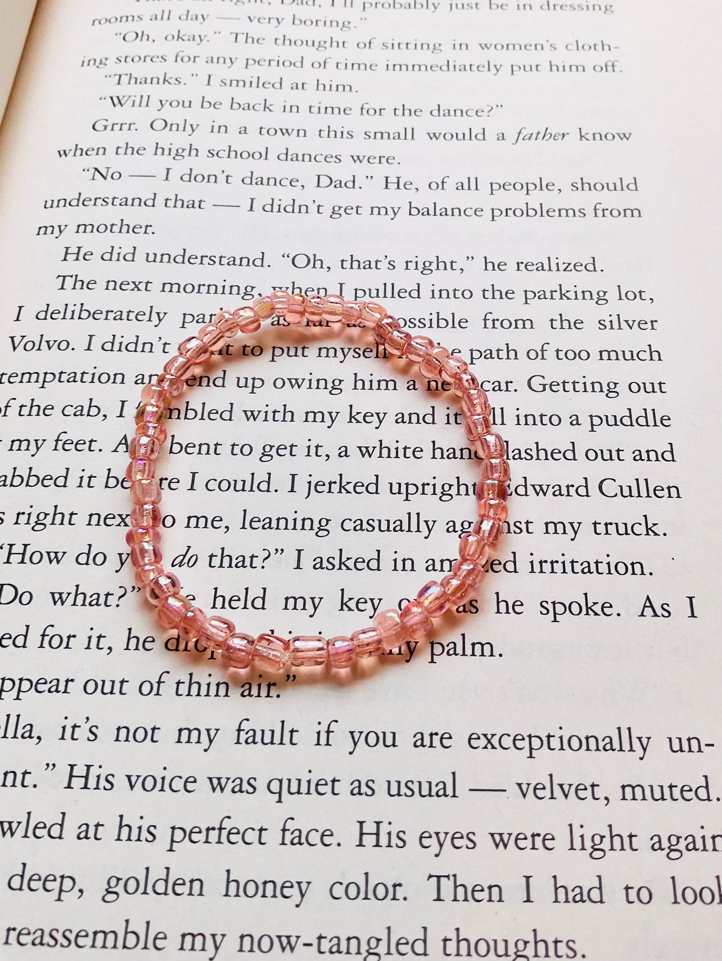 Pink Seed Bead Bracelet