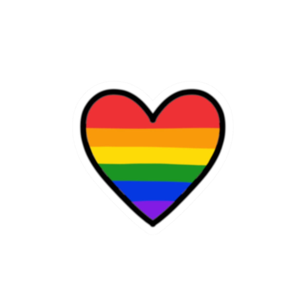 Rainbow Heart Sticker