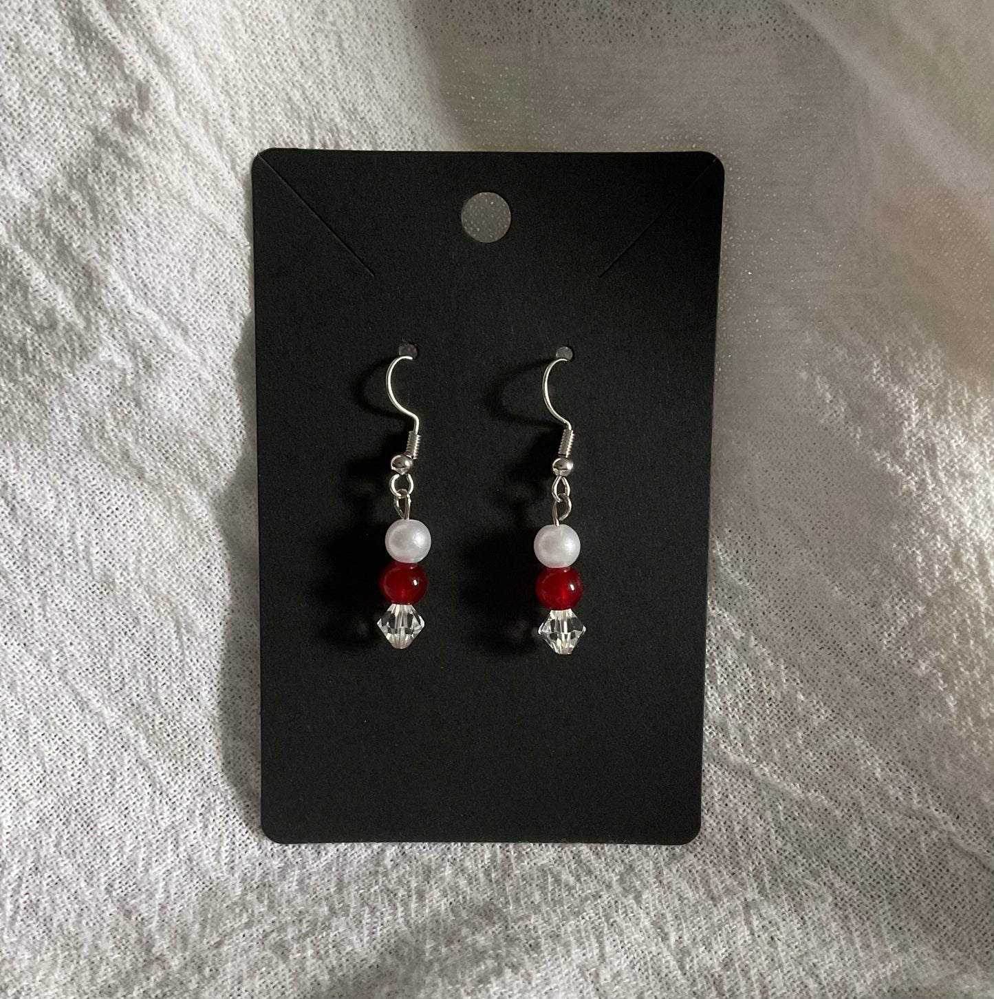 Red Valentines Day Earrings