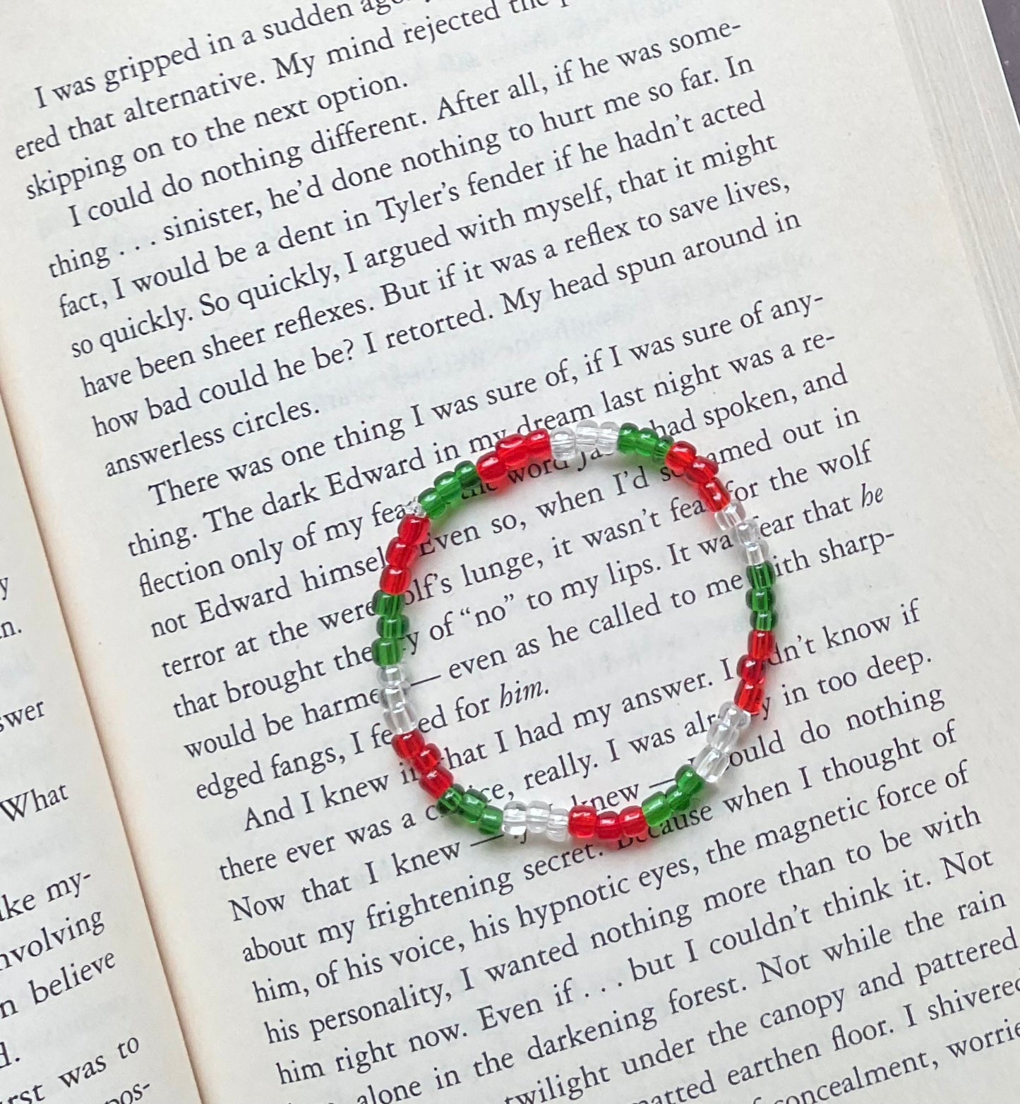 Christmas Seed Bead Bracelet