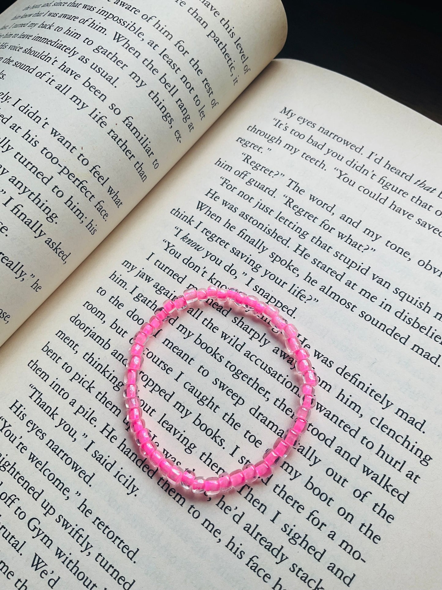 Pink Seed Bead Bracelet