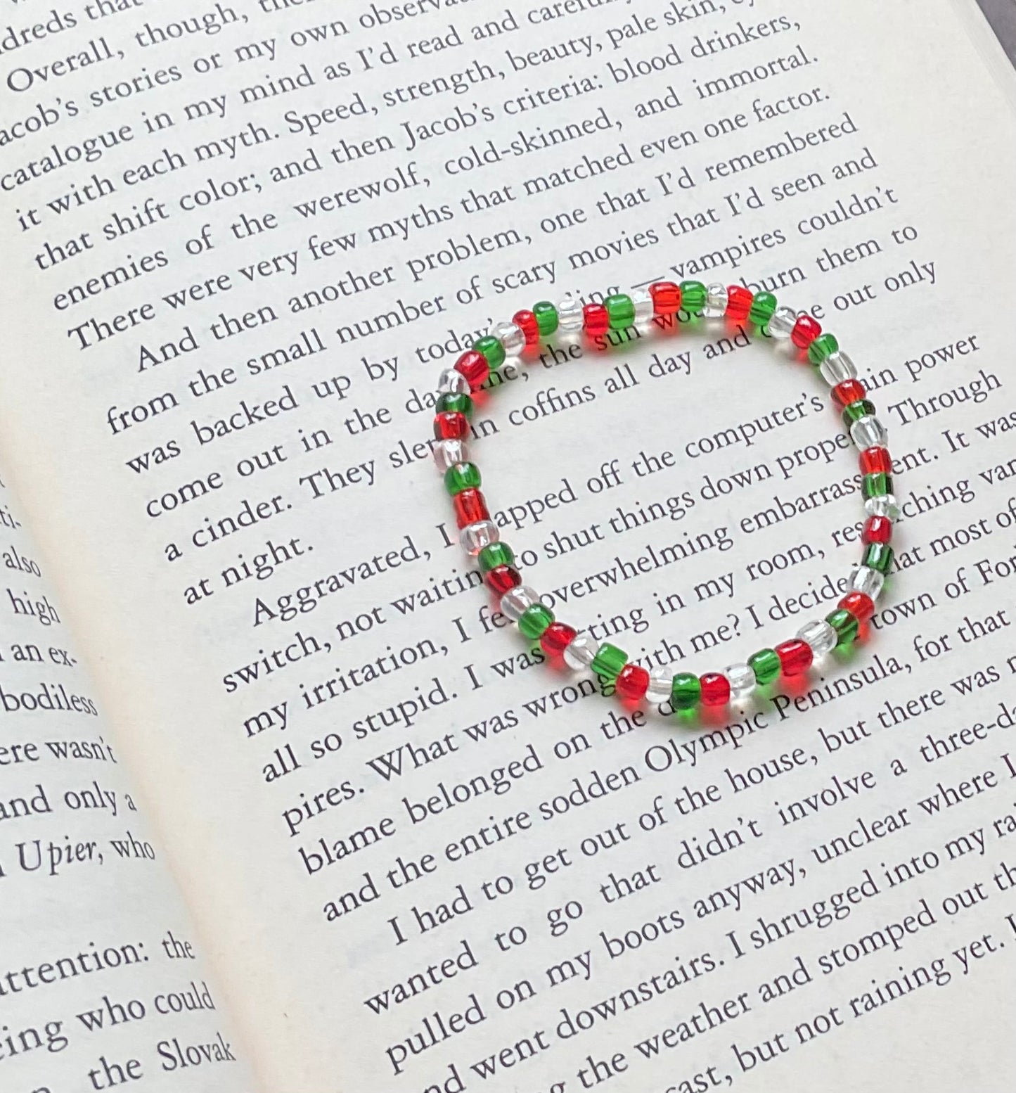 Christmas Seed Bead Bracelet